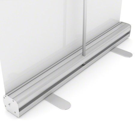 Narrow base roll-up banner stand